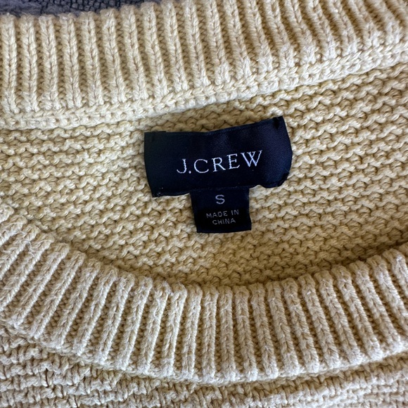 J Crew 100% Cotton Waffle Crewneck Sweater in Butter Yellow - Size S 🧈 - Picture 9 of 9